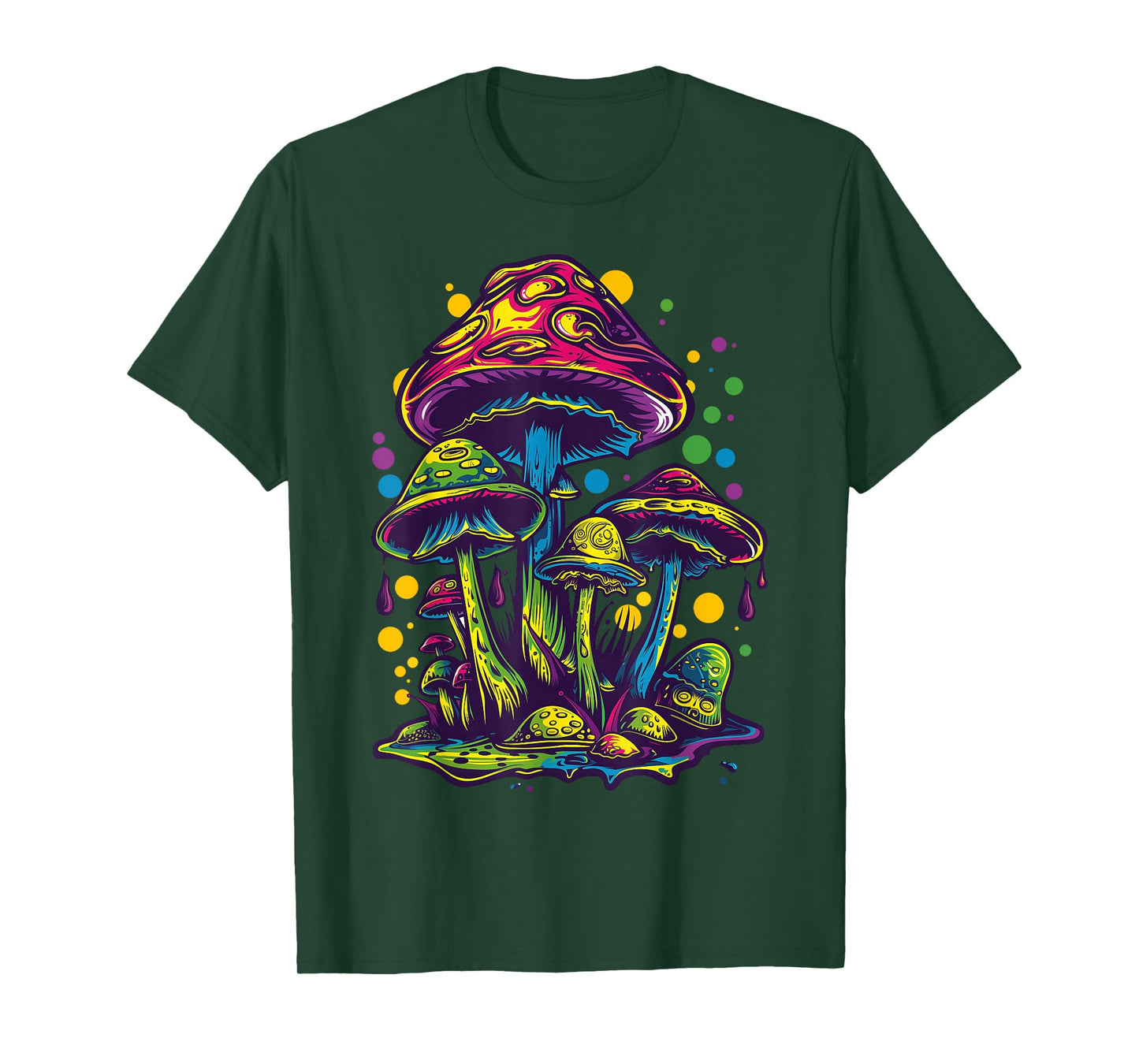 Magic Mushrooms Toadstools Fungi Psychedelic Festival T-Shirt