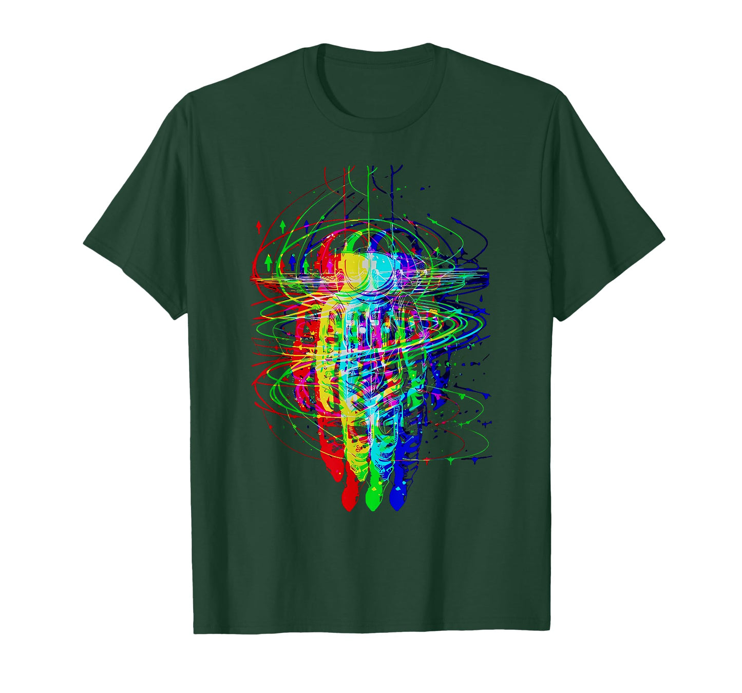 Psychedelic Spaceman Traveller Trippy Astronaut Outer Space T-Shirt