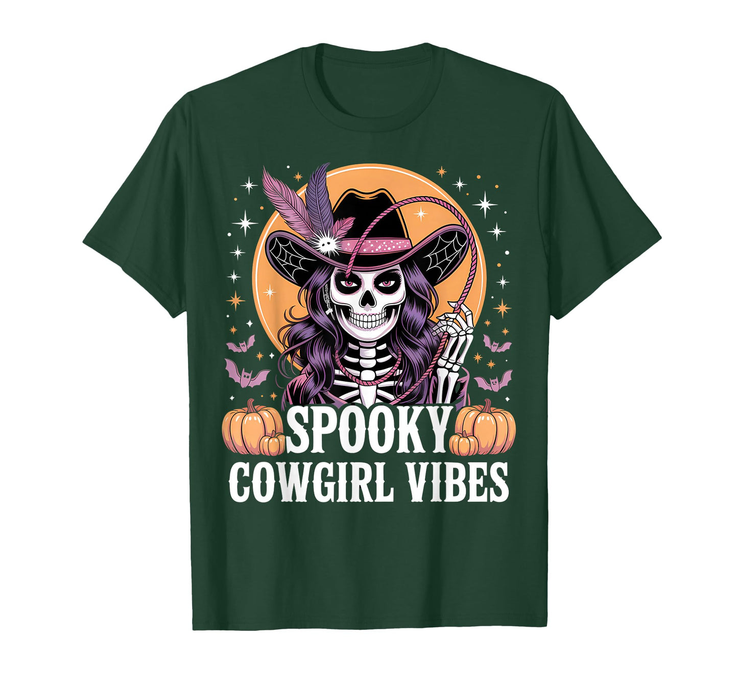 Spooky Cowgirl Vibes Halloween Costume Fun for Women T-Shirt