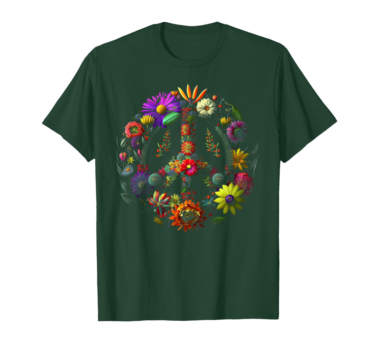 Peace hand tie sign of freedom hippie flower child T-Shirt