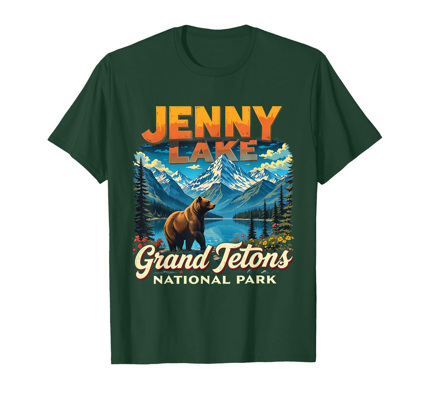 Grand Tetons National Park Jenny Lake Vintage Trip Vacation T-Shirt