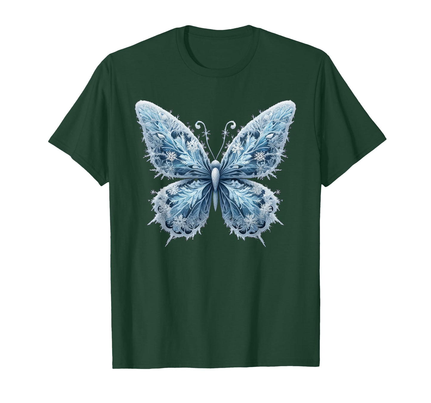 Ice Snow Flakes Butterfly Beautiful Butterflies T-Shirt