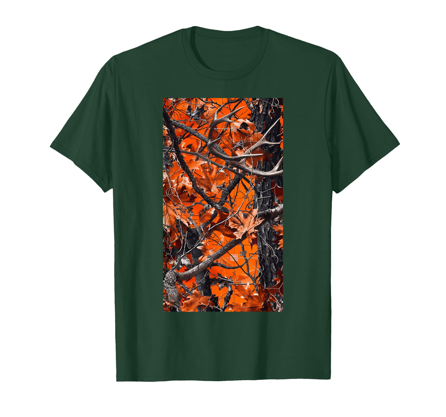 Orange Camo Autumn Fall leaves Oak Nature Forest T-Shirt