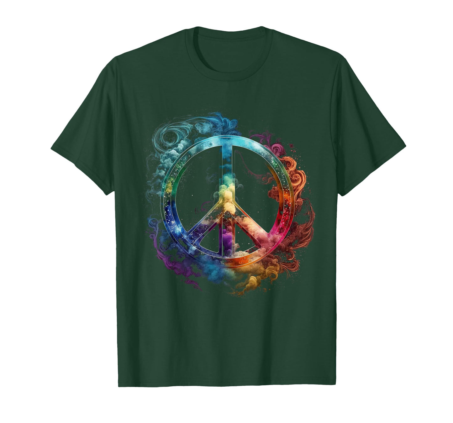 Peace sign of freedom hippie flower child space science T-Shirt