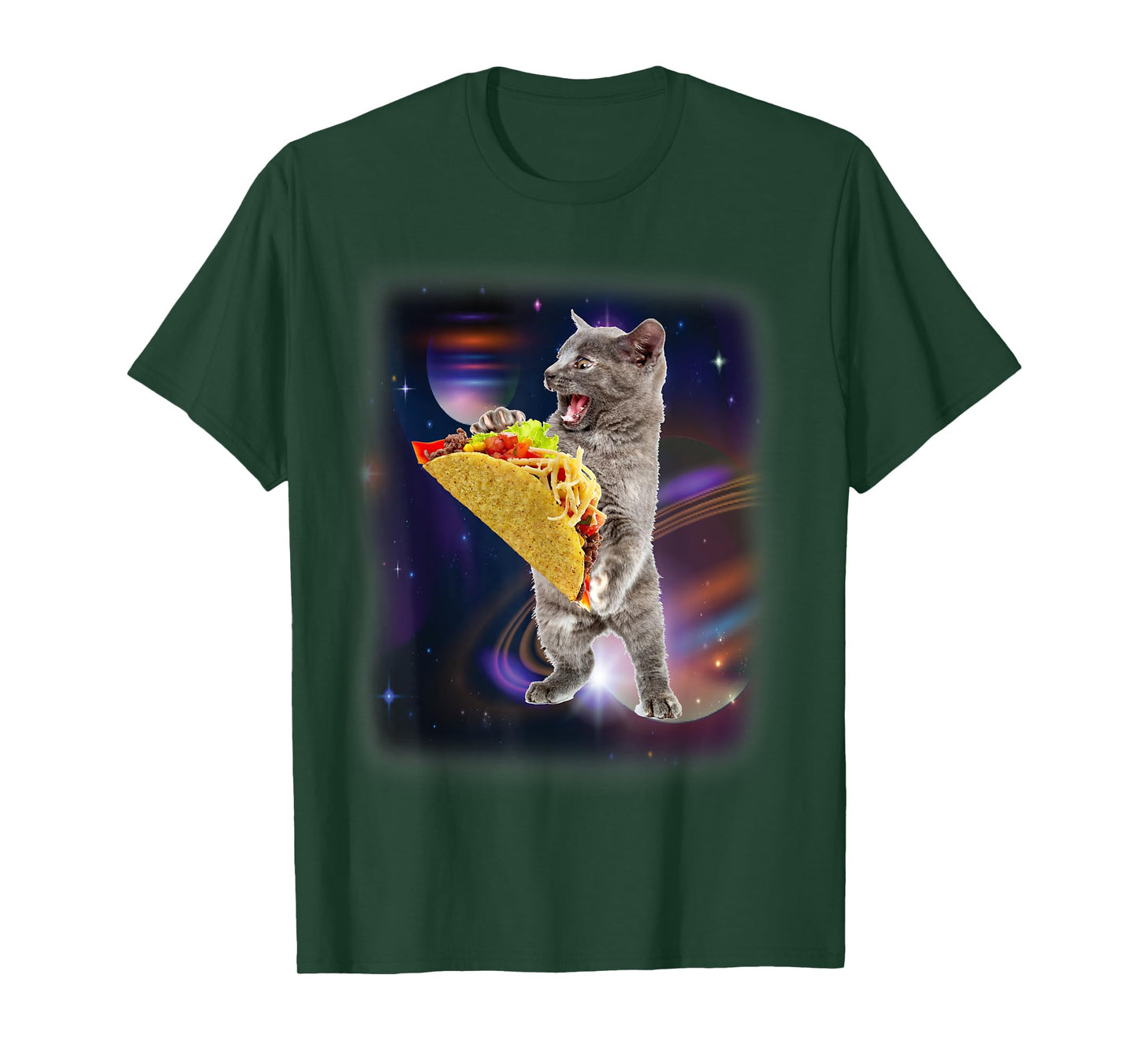 Cat Taco In Space Funny T-shirt For Cat And Taco Lovers T-Shirt for Men Women Kids