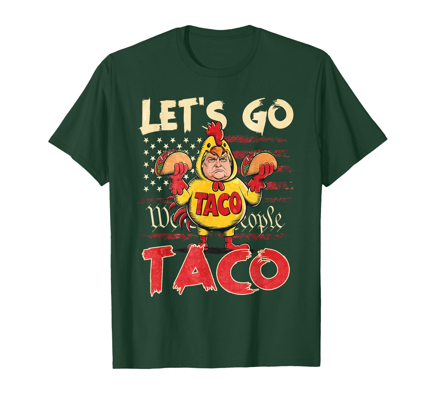 Retro Let's Go Taco Shirt Funny Let's Go Taco For Men Women T-Shirt