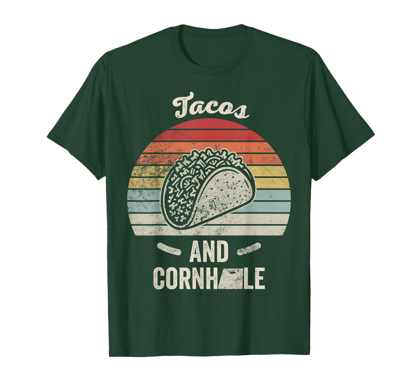 Tacos and Cornhole Retro Style T-Shirt