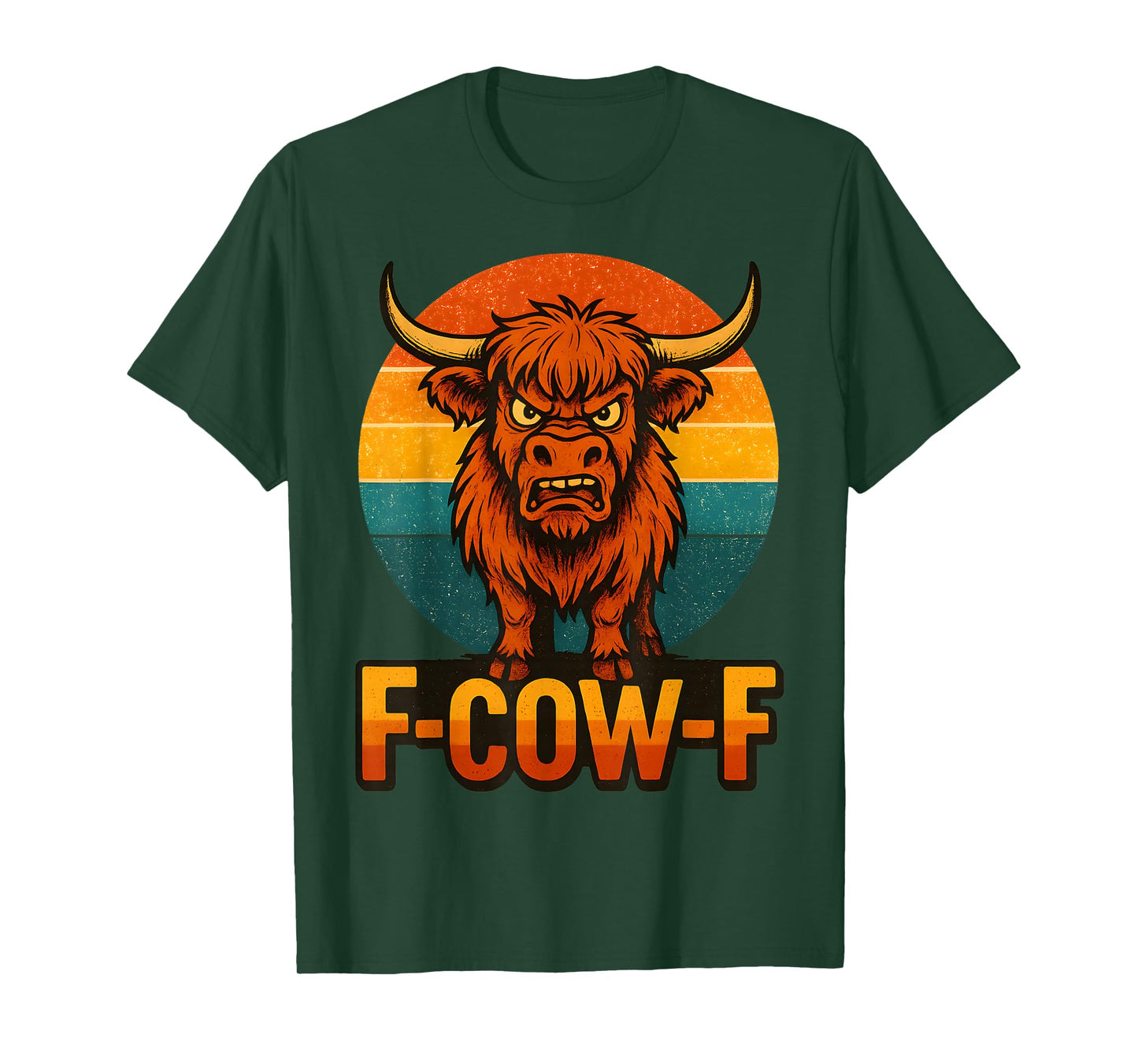 Cow F-Cow-F Funny F-Caw-F Highland Cow Adult Humor Meme Men T-Shirt