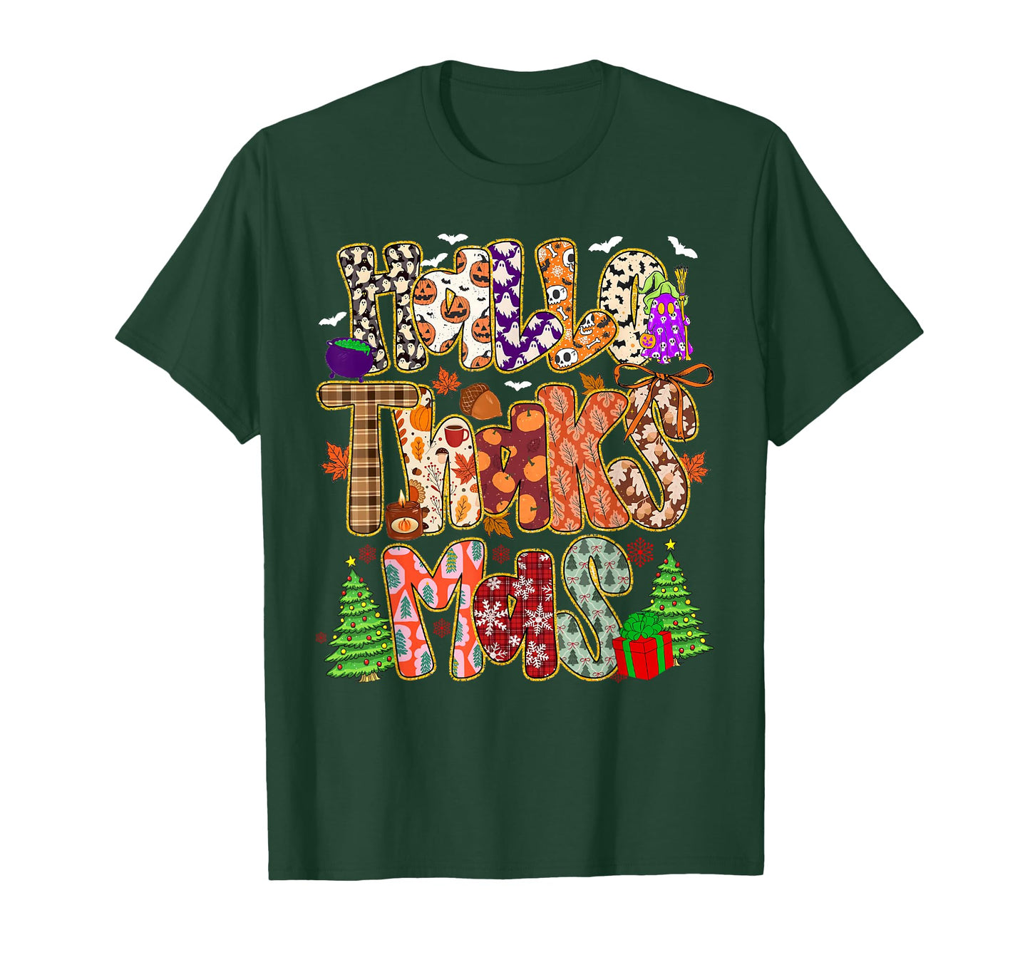 Gooses Halloween Thanksgiving Christmas Happy HalloThanksMas T-Shirt