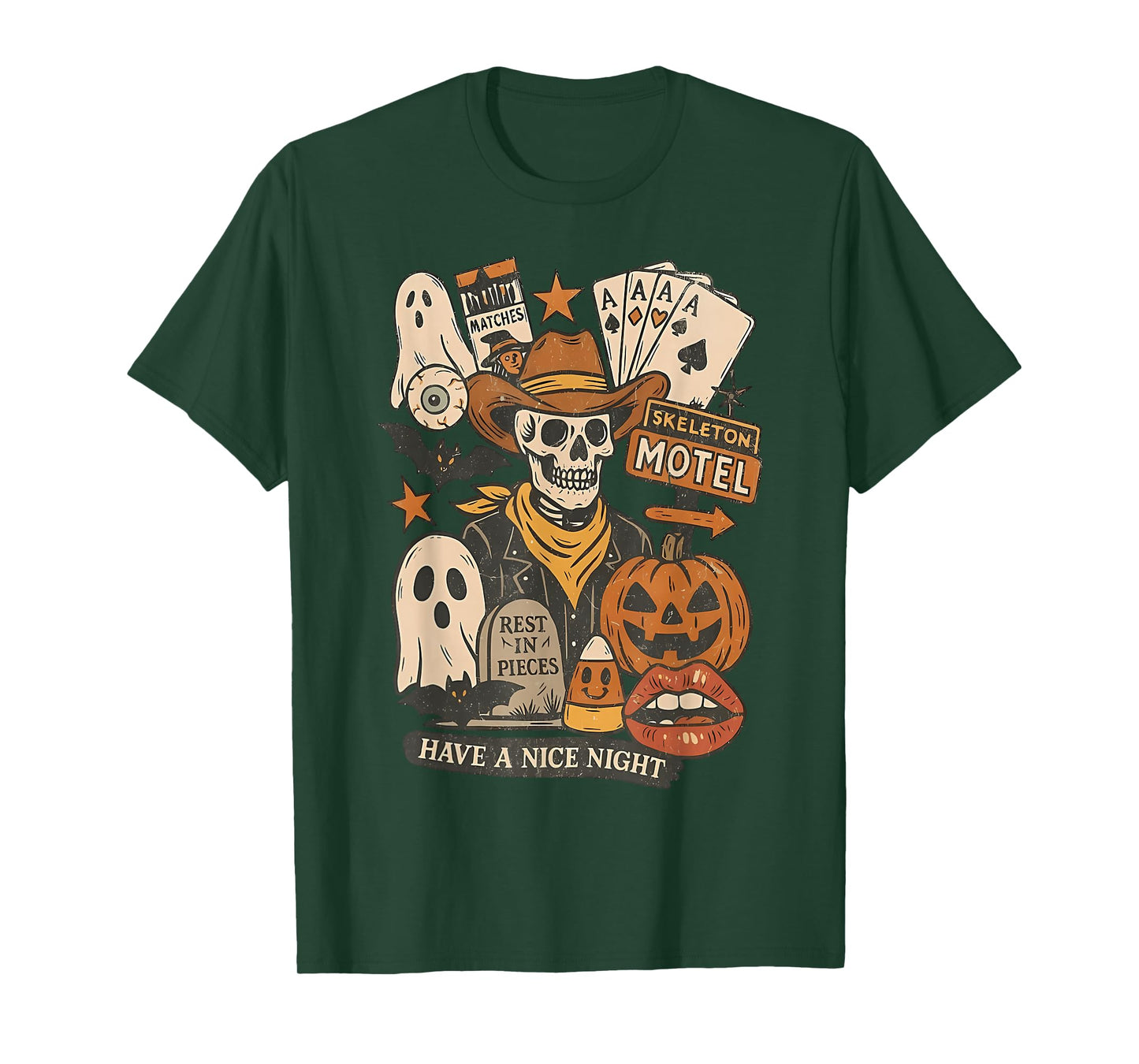 Retro Howdy Ghouls Skeleton Cowboy Western Rodeo Halloween T-Shirt