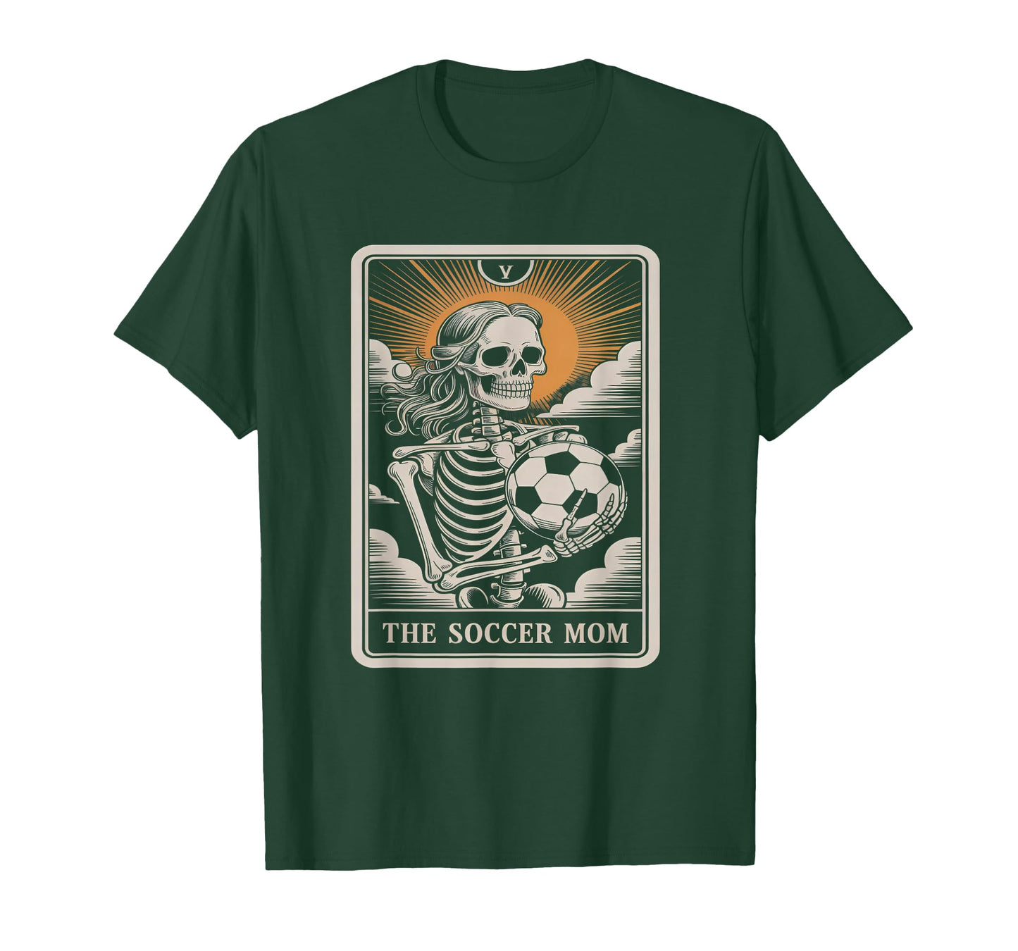 Soccer Mom Skeleton Tarot Card Halloween Mother Day T-Shirt