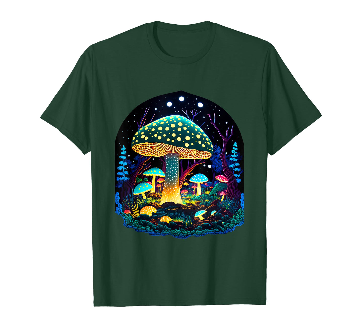 Mushroom Whisperer Colorful Fungi Design T-Shirt