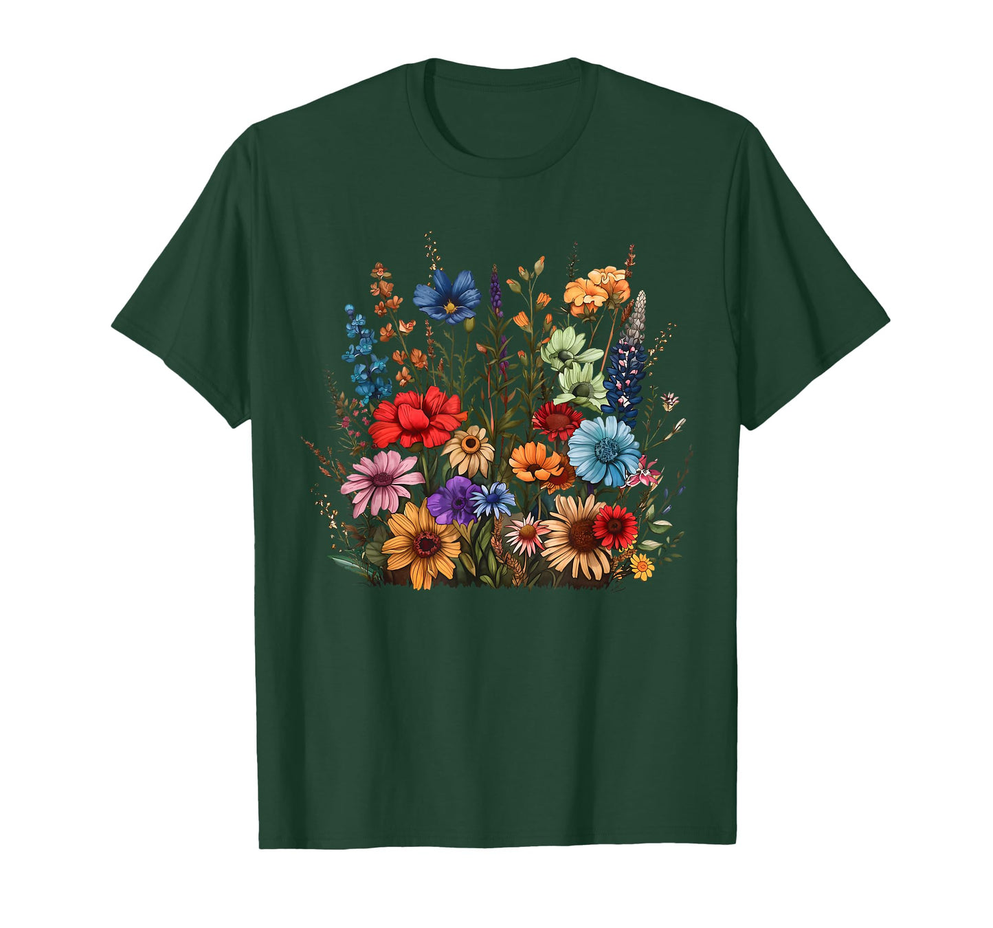 Vintage Wildflower Summer Botanical Gardening Plant Lover T-Shirt