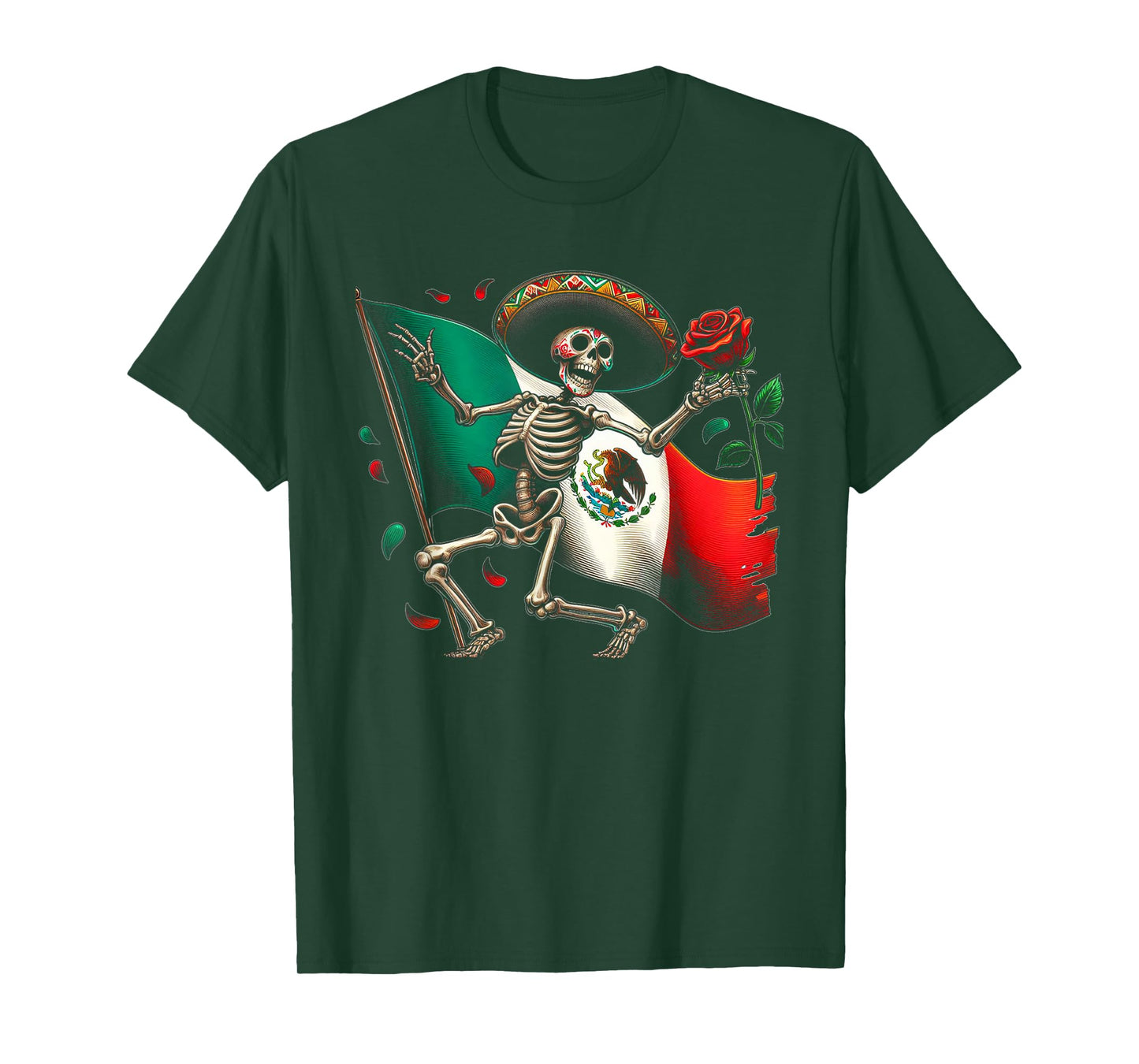 Mexico Gift Rose Tijuana Mexican Hispanic Pride Poncho T-Shirt