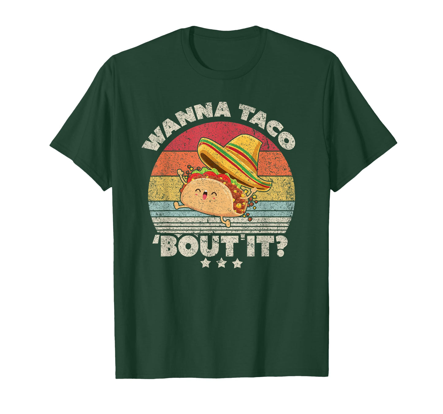 Funny Taco Wanna Taco Bout It Shirt Vintage T-Shirt