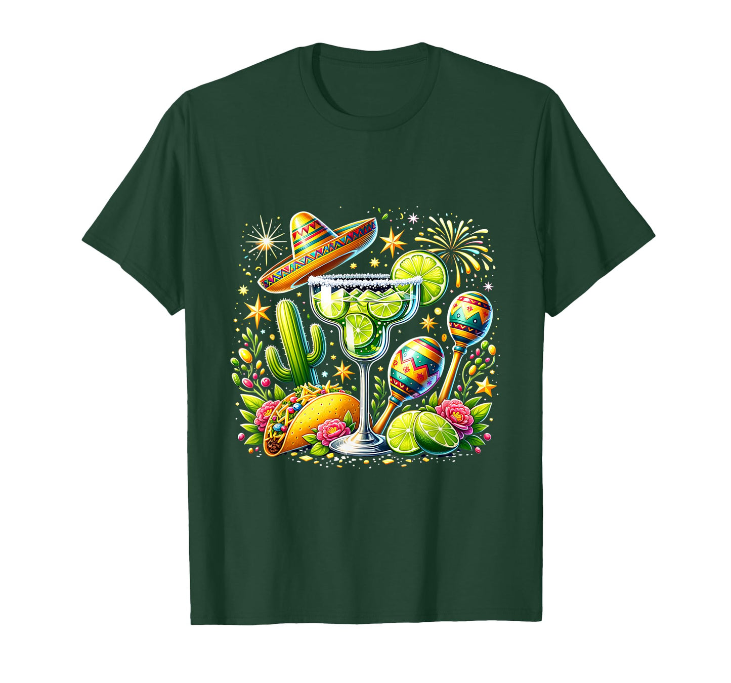 Taco Party Fiesta Sombrero Margarita Fun T-Shirt