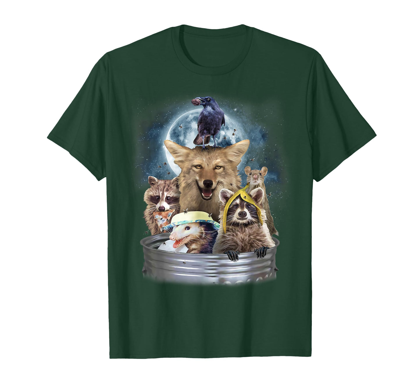 Trash Animals Howling at the Moon Shirt - Funny Team Trash T-Shirt