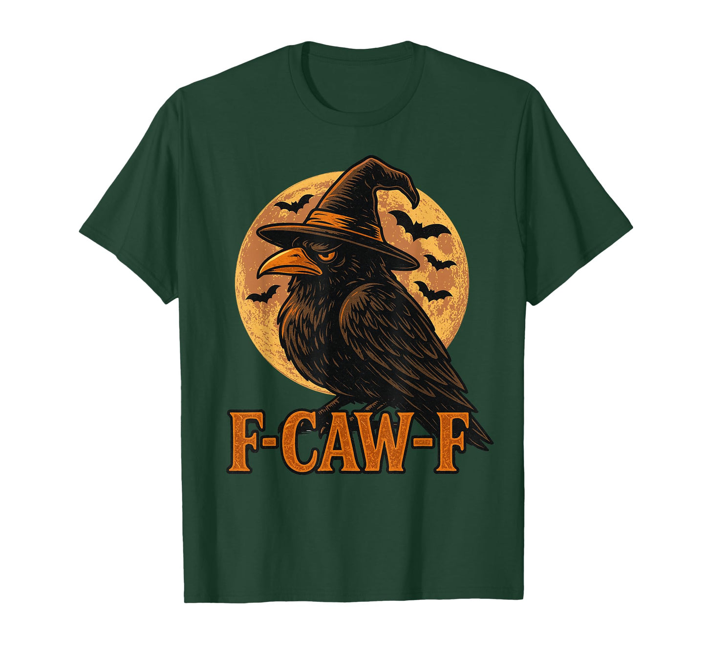 F-Caw-F Funny Black Crow Bird Moon Gothic Adult Humor F cawF T-Shirt