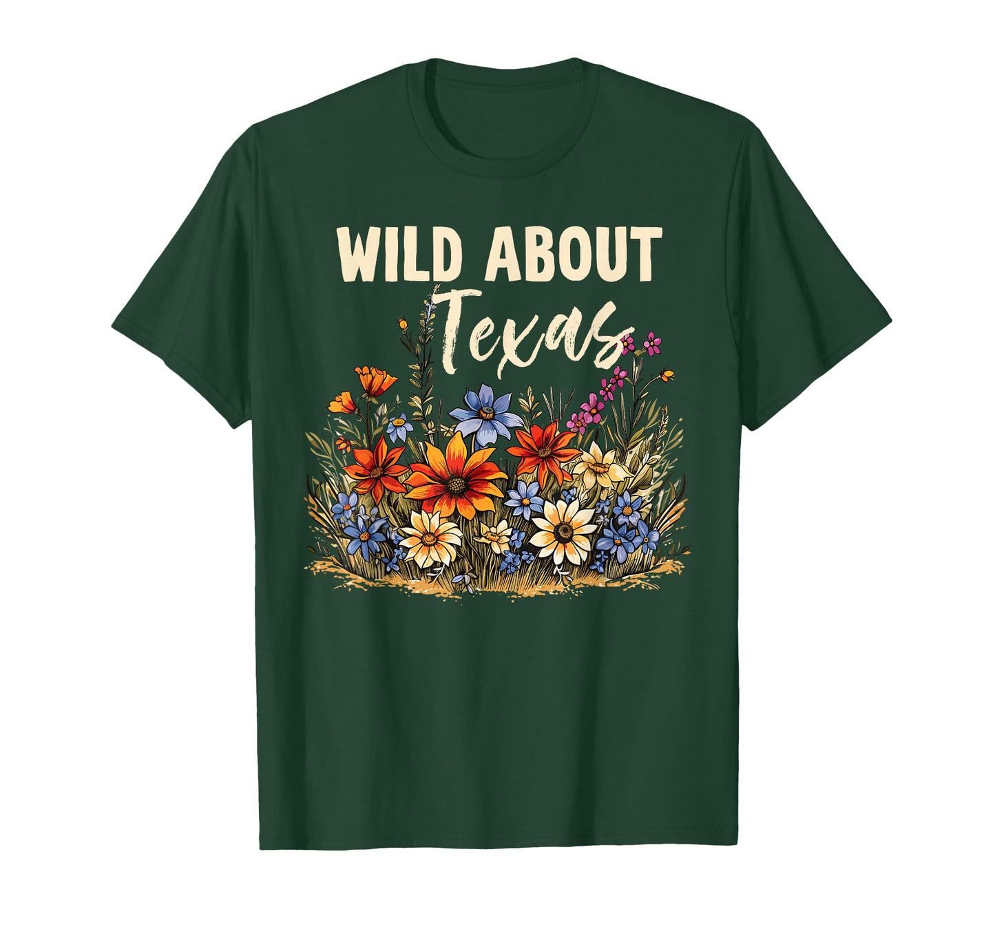 Wildflower Fields Wildflowers Bluebonnet Texas Spring T-Shirt