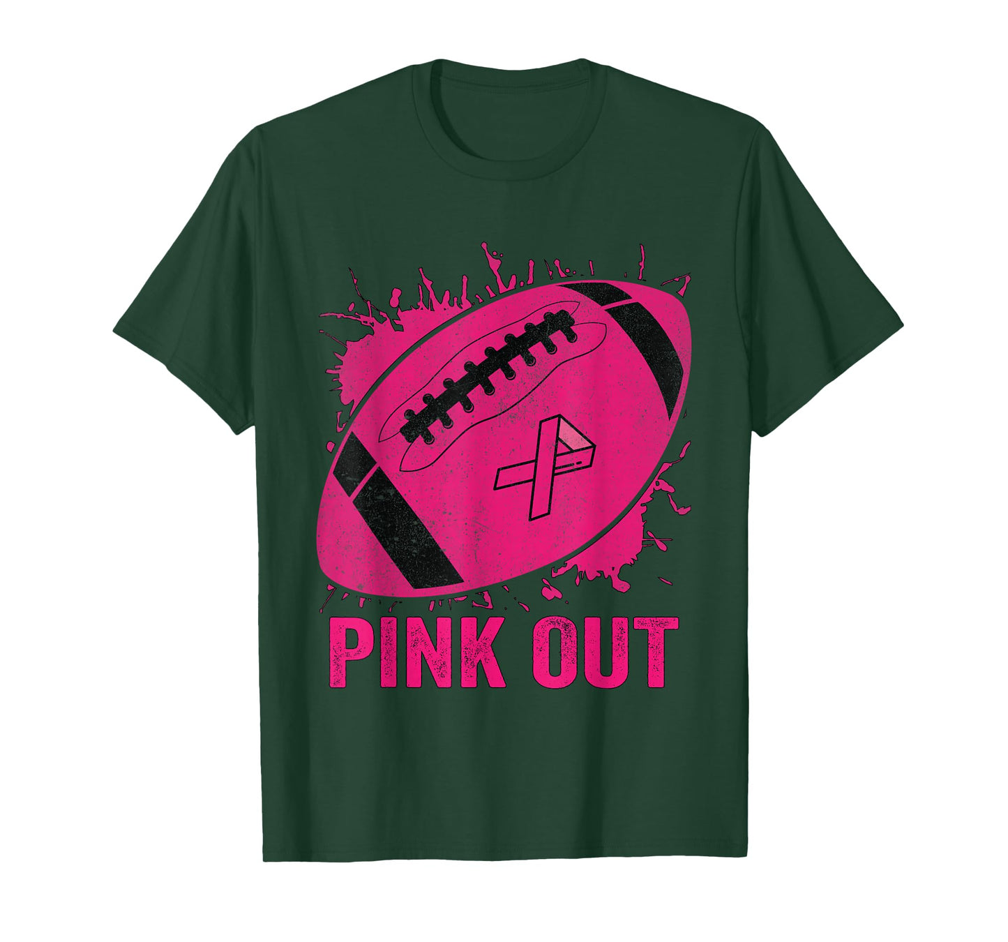 Pink Out Football Breast Cancer Tackle Brest Cancer T-Shirt