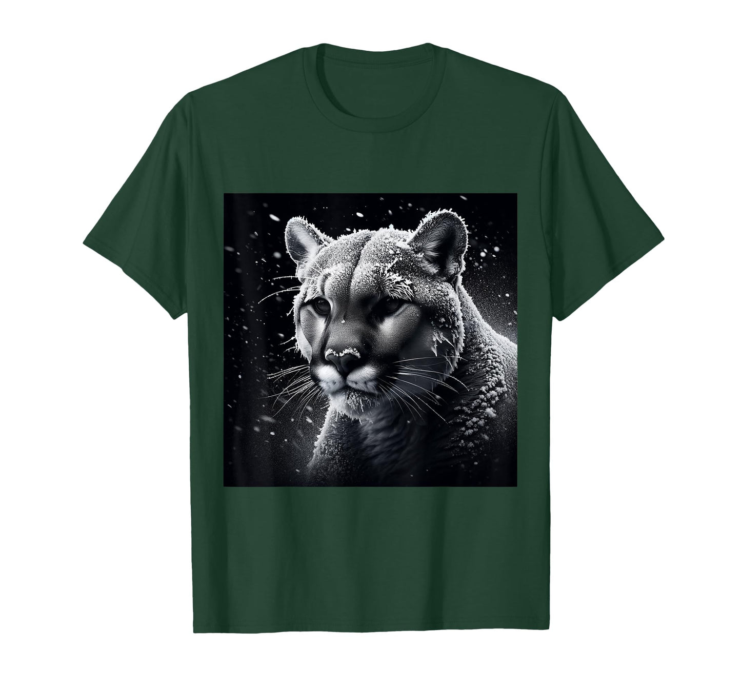 Wildlife Art Cougar Puma Shirt - Mountain Lion Portrait T-Shirt
