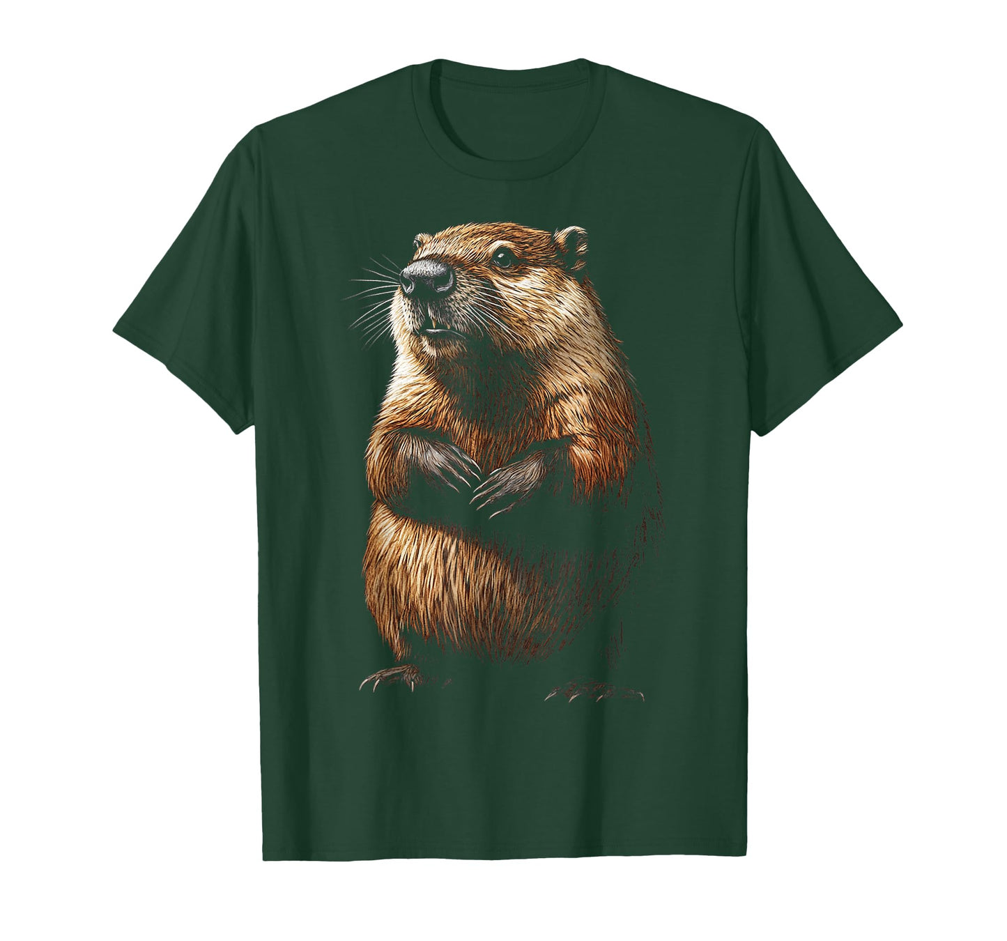 Beaver Animal Motif Artwork Beaver T-Shirt