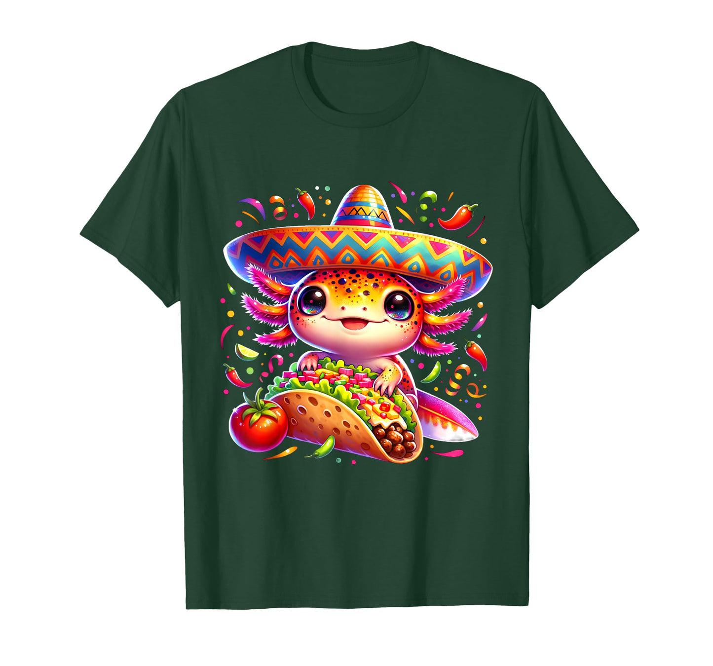 Axolotl Taco Cinco de Mayo Boys Girls Axolotl Cinco de Mayo T-Shirt