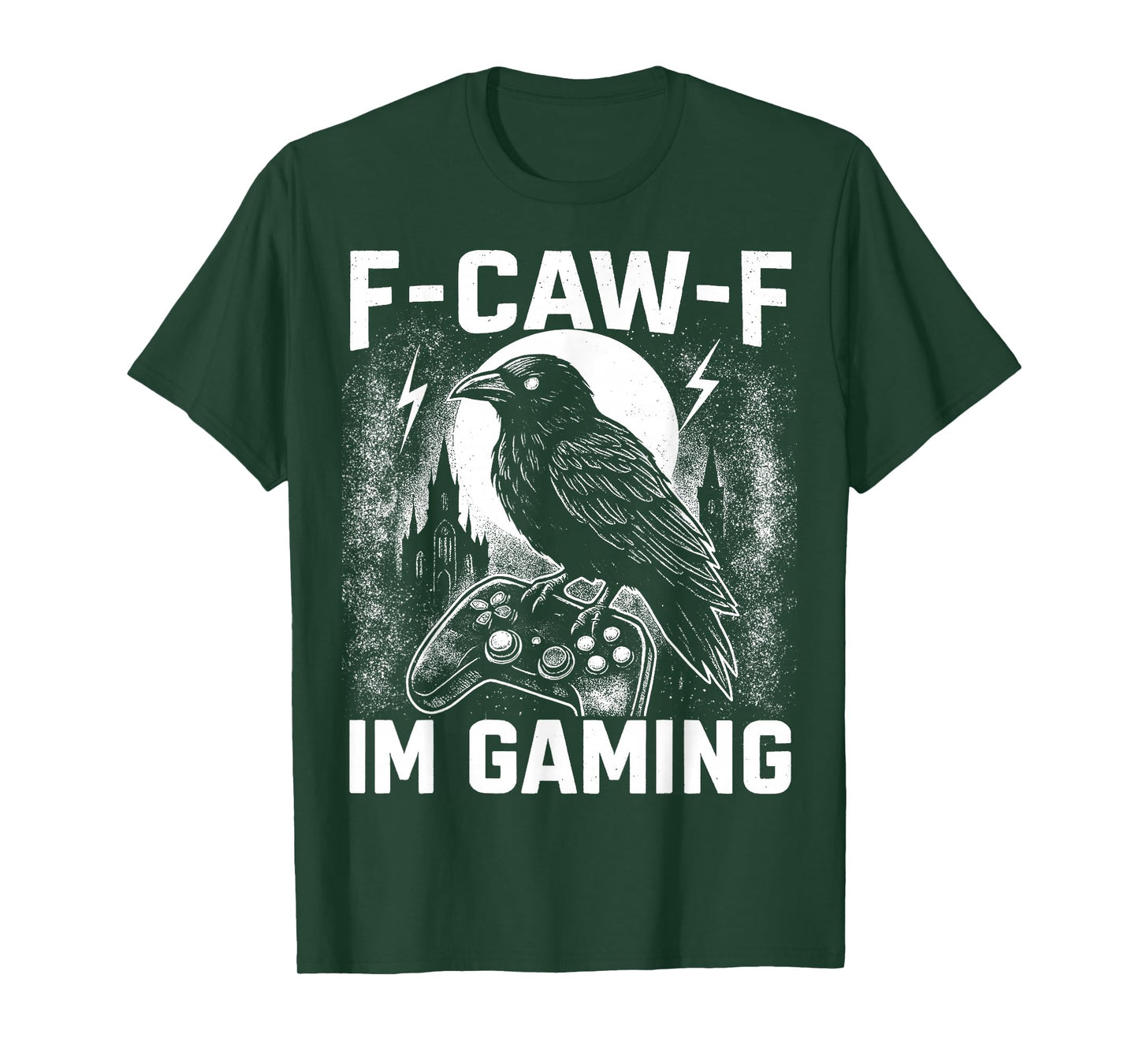 F-CAW-F Im Gaming Funny Crow Adult Humor Vintage Retro Gamer T-Shirt