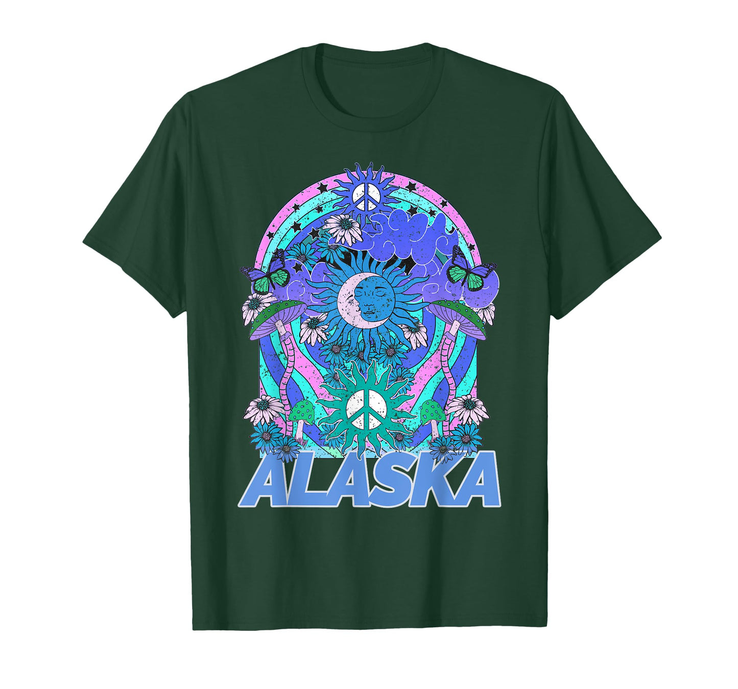 Alaska Retro Vintage Mountains & Outdoors Wilderness State T-Shirt