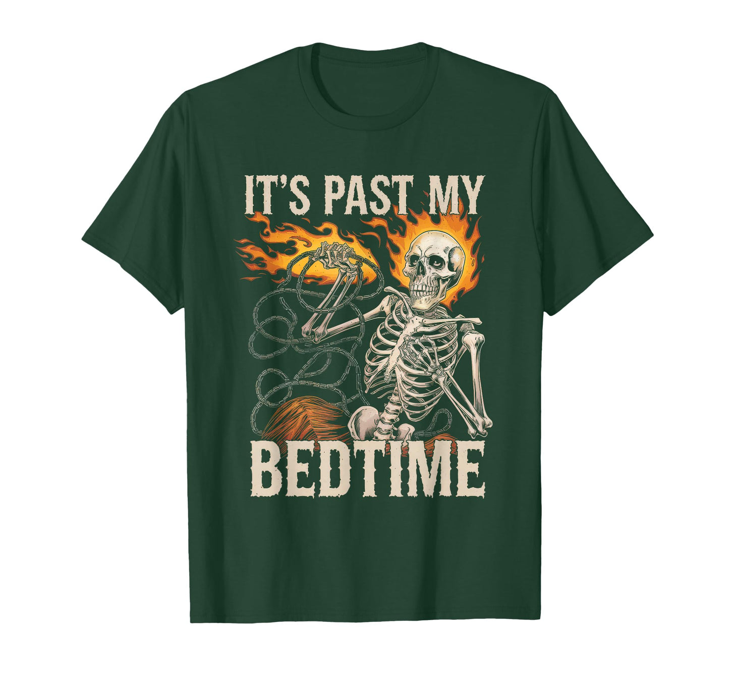 Funny Tshirt Men Humor Skeleton Meme Sarcastic Ironic Tired T-Shirt