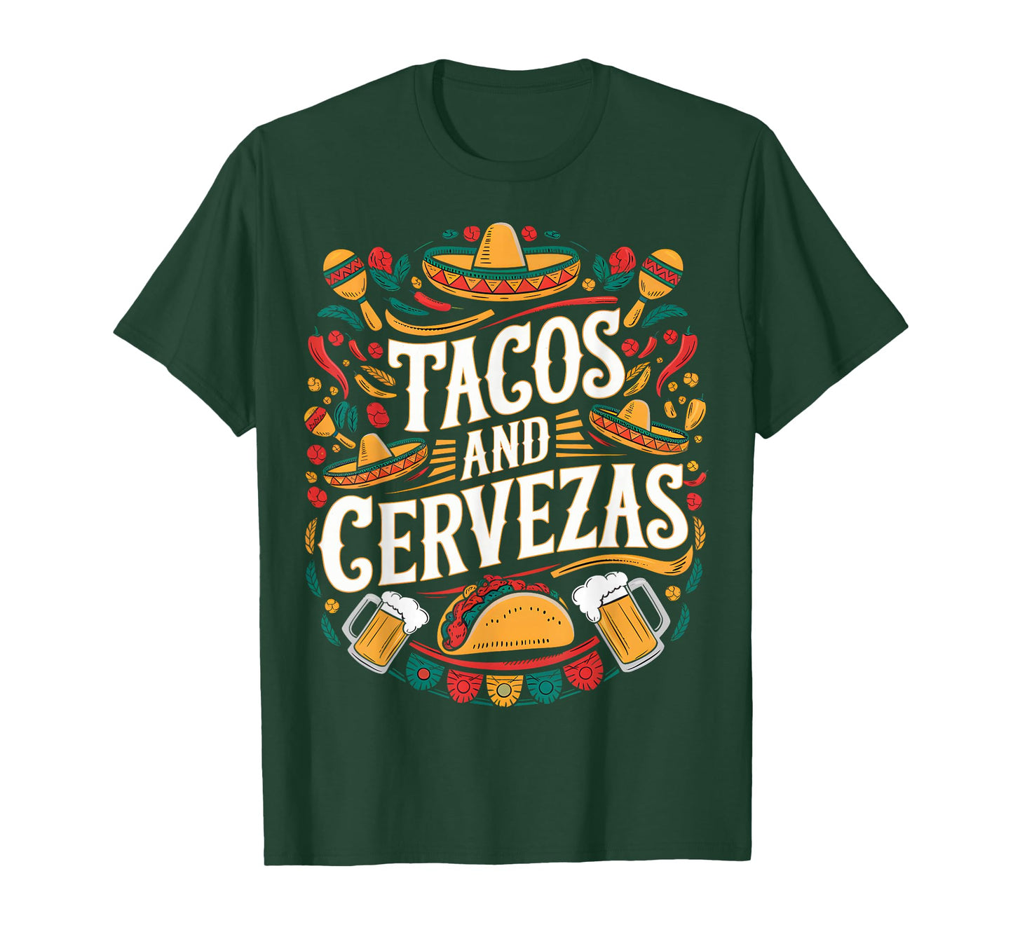 Tacos and Cervezas Mexican Fiesta T-Shirt