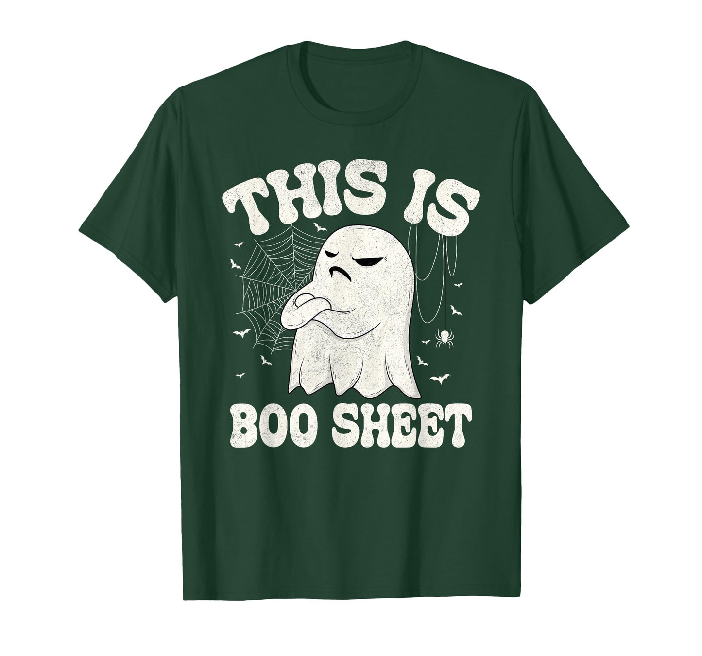 Angry Ghost Halloween Costume Funny This is Boo Sheet Ghost T-Shirt