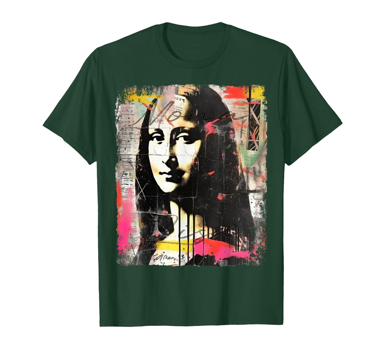Abstract Graffiti Art Leonardo Da Vinci Art Mona Lisa T-Shirt