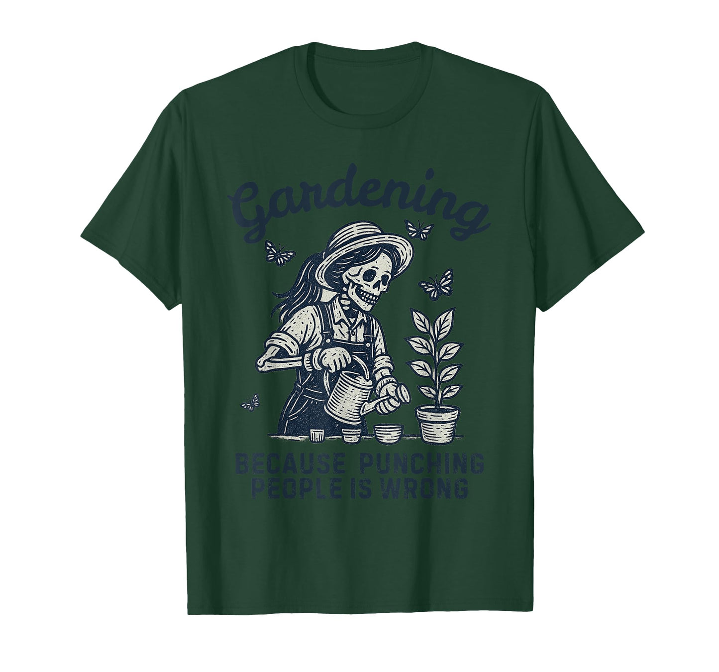 Halloween Gardening Because Punching People is Wrong T-Shirt