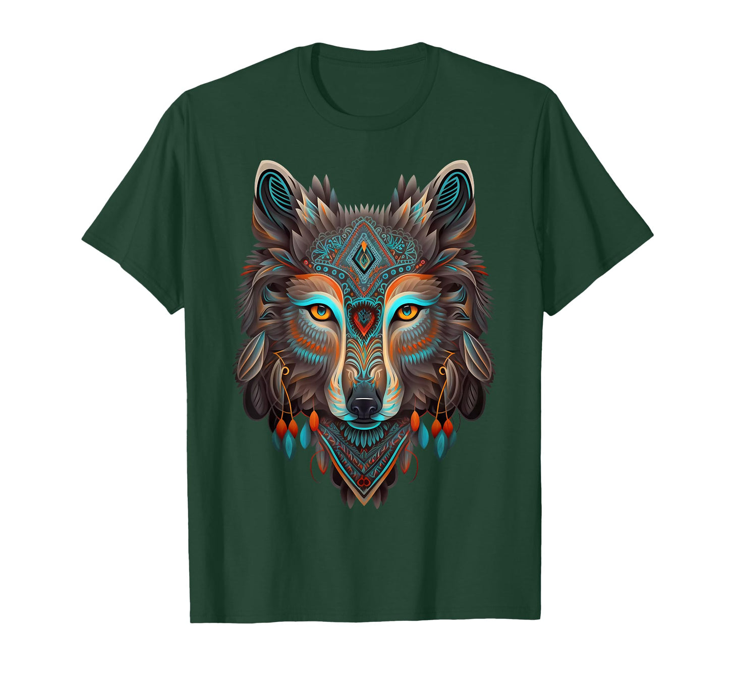 Azteca Wolf Traditional Mexican Art Ancient Aztec Mexico T-Shirt
