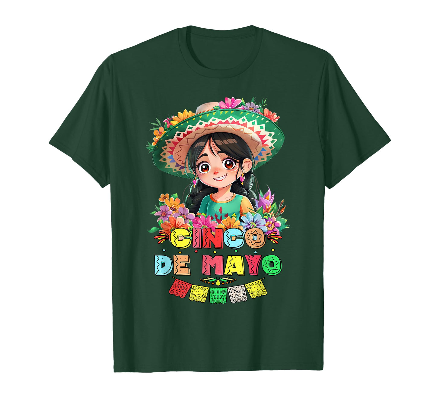 Otaku Girl Cinco De Mayo Mexican Fiesta 5 De Mayo Anime Girl T-Shirt