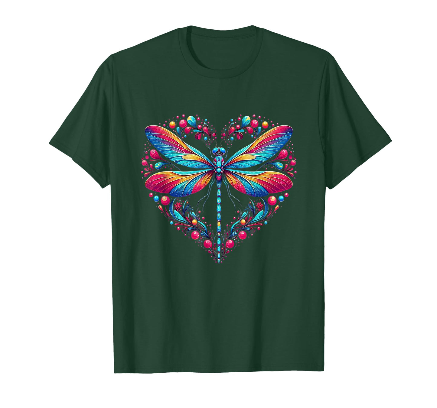 Dragonfly Love Spiritual Colorful Dragonflies Art Garden T-Shirt