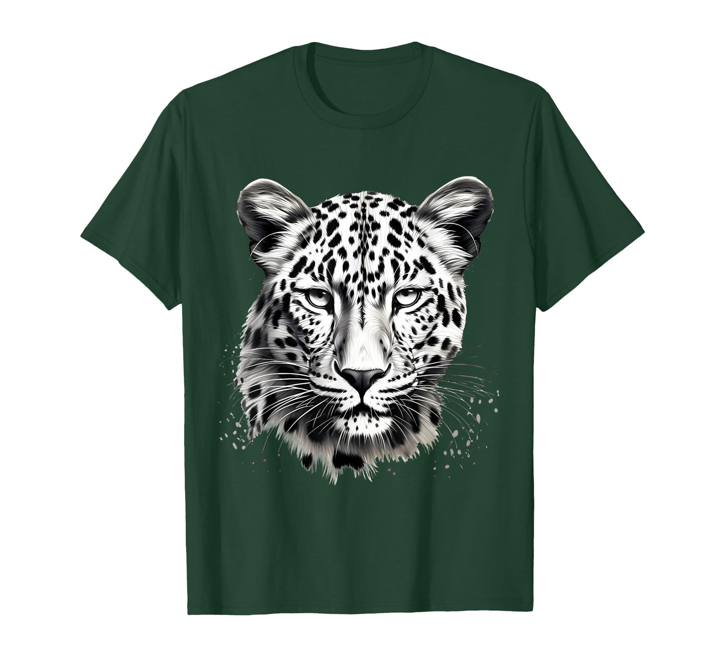Leopard Drawing Savanna Artwork Nature Wildlife Portrait T-Shirt