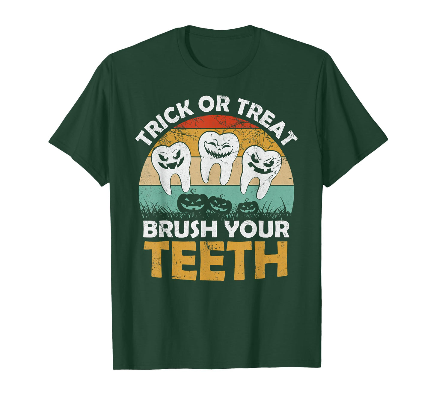 Trick or Teeth Dental Dentist Halloween Costume Spooky Teeth T-Shirt