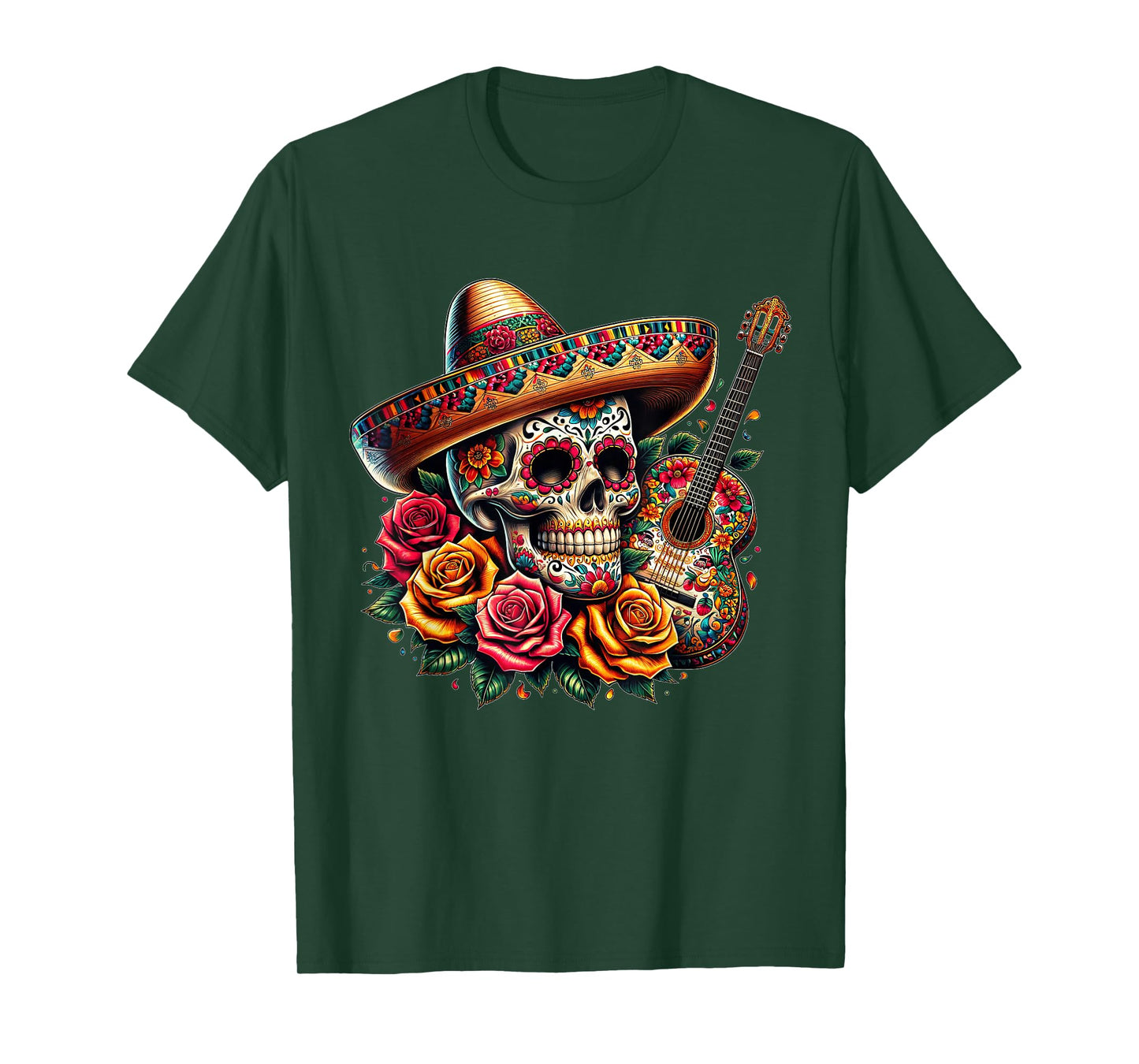 Cinco De Mayo Skull Sombrero Fiesta Mexican Skull Men Women T-Shirt
