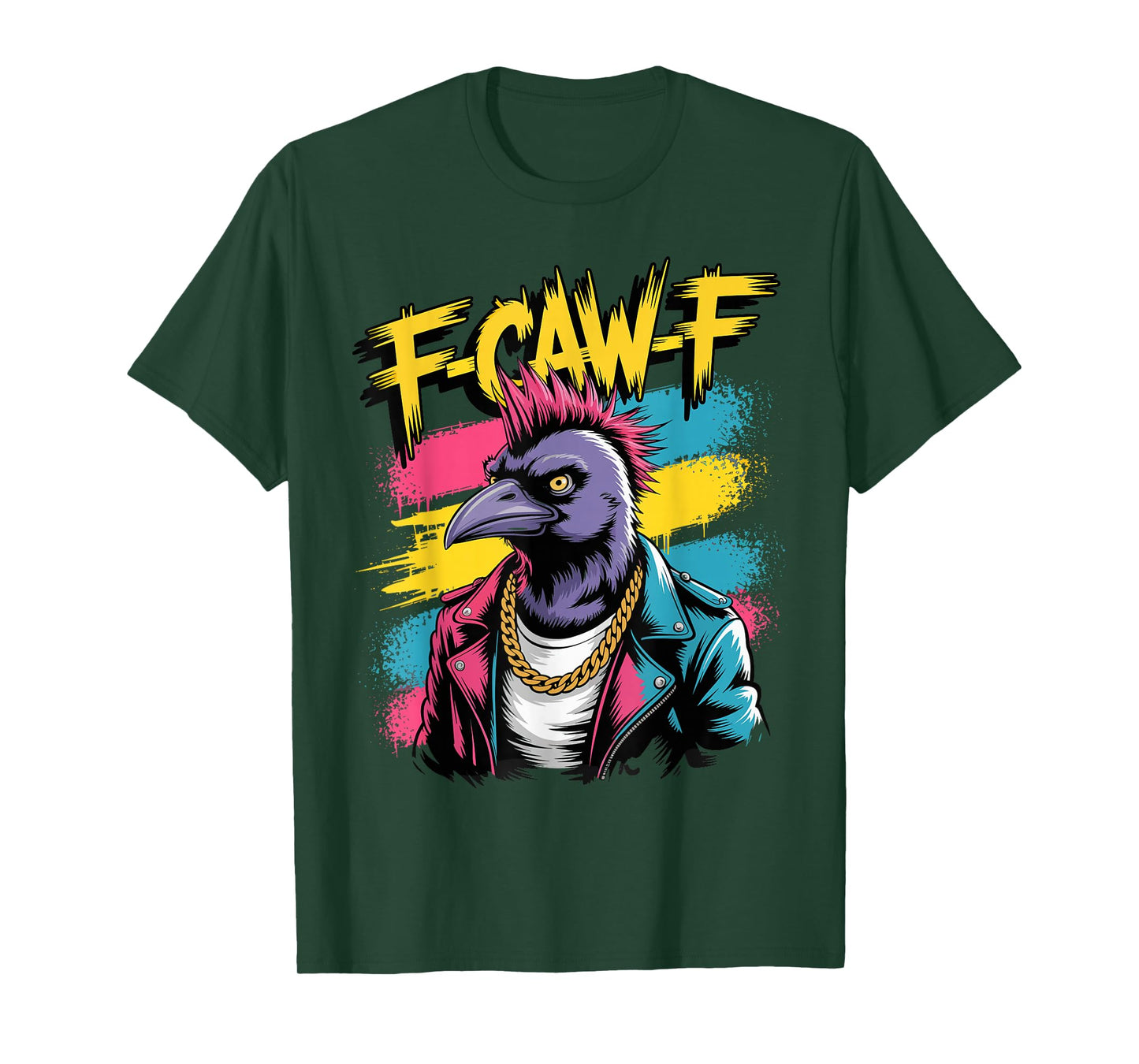 Funny F-Caw-F Crow Punk Humor FCAWF Crow Meme T-Shirt