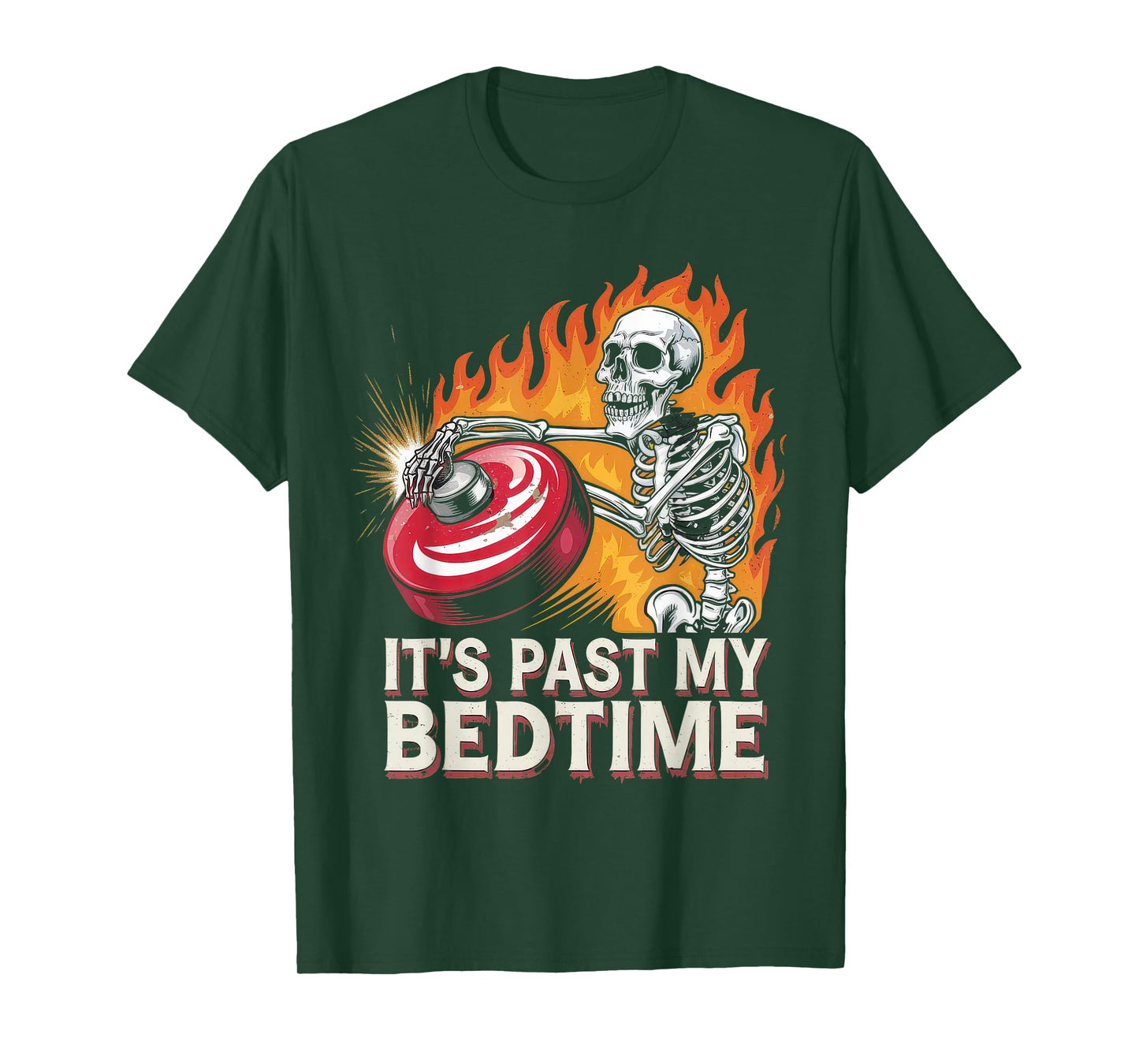 Funny Tshirt Men Humor Skeleton Meme Sarcastic Ironic Tired T-Shirt