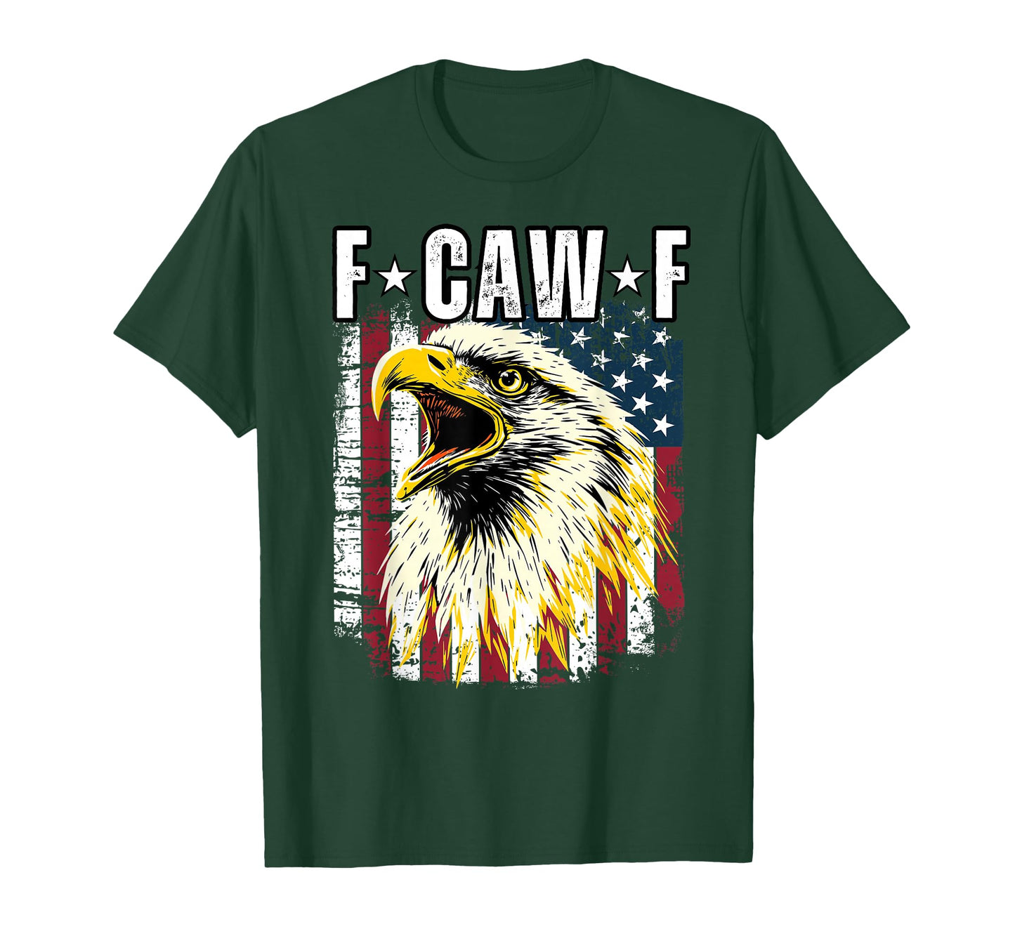 American Flag Funny Patriotic F-Caw-F Eagle T-Shirt