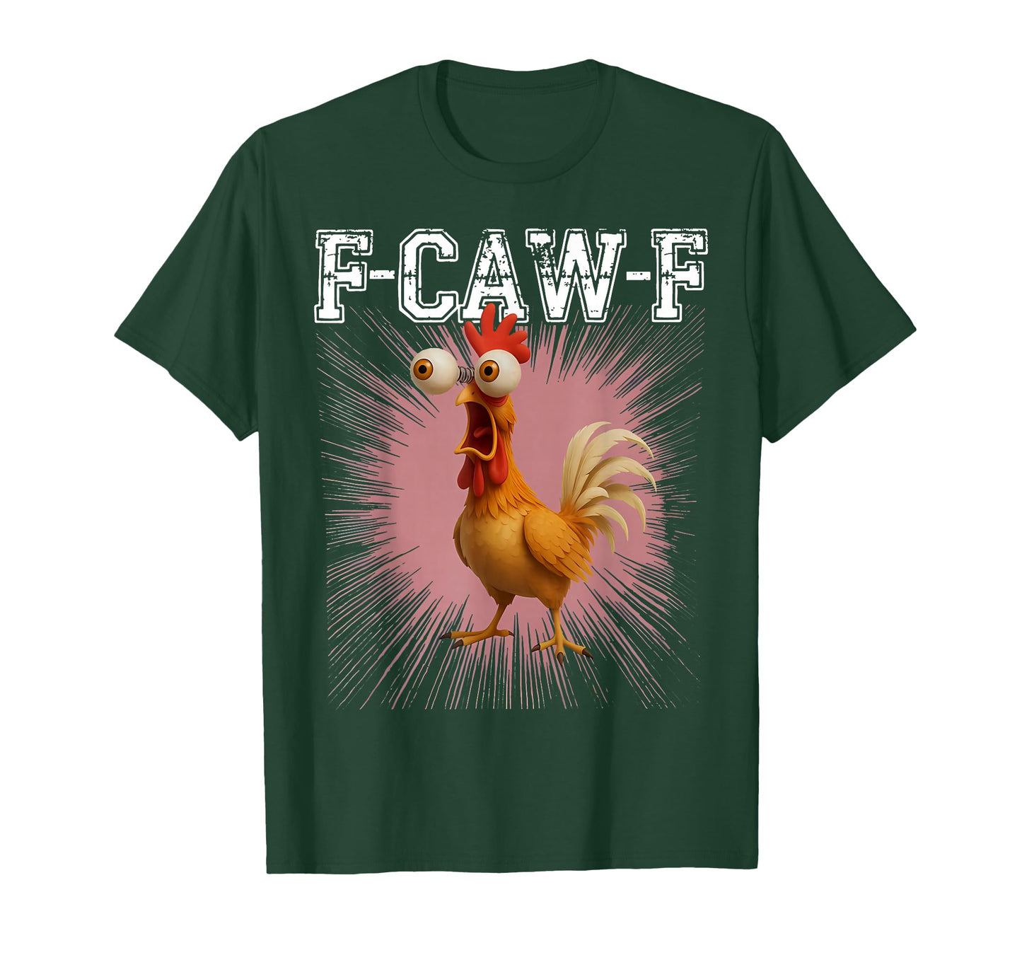 Funny Shocked Chicken Meme F-CAW-F Humor Roosters Men Women T-Shirt