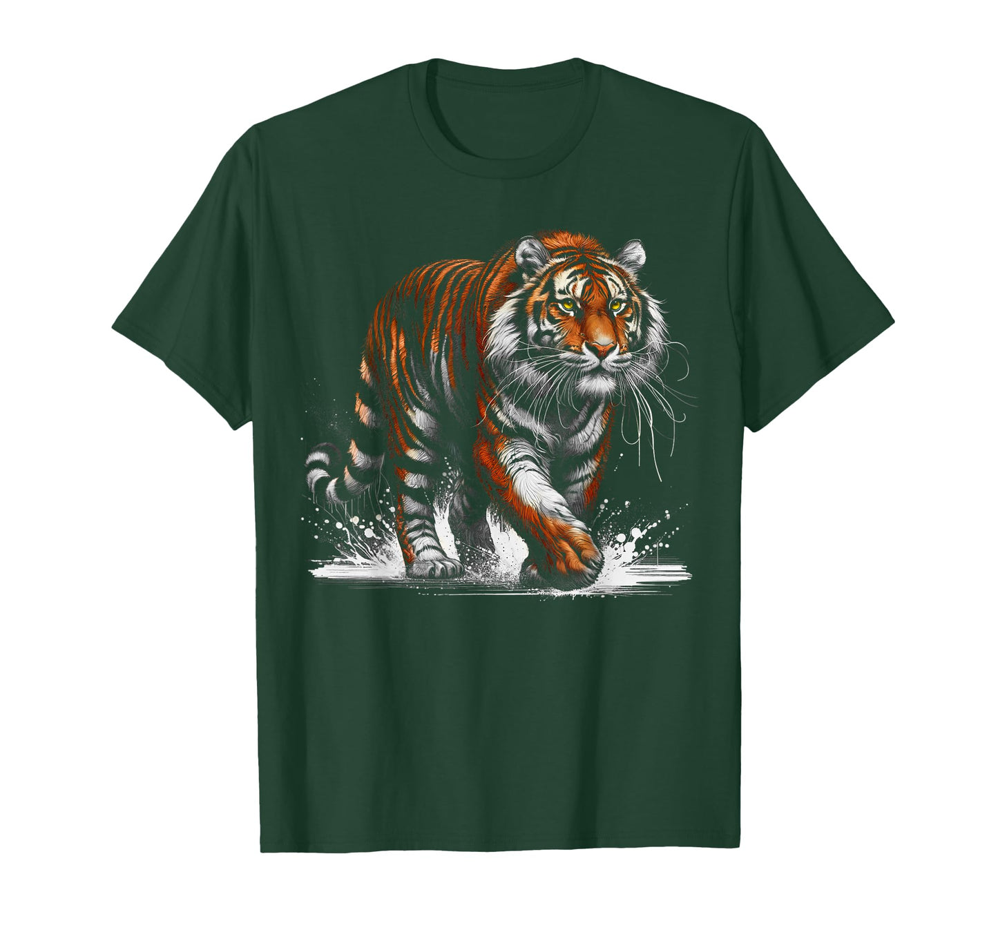 Proud Wandering Tiger in Artistic Style. T-Shirt