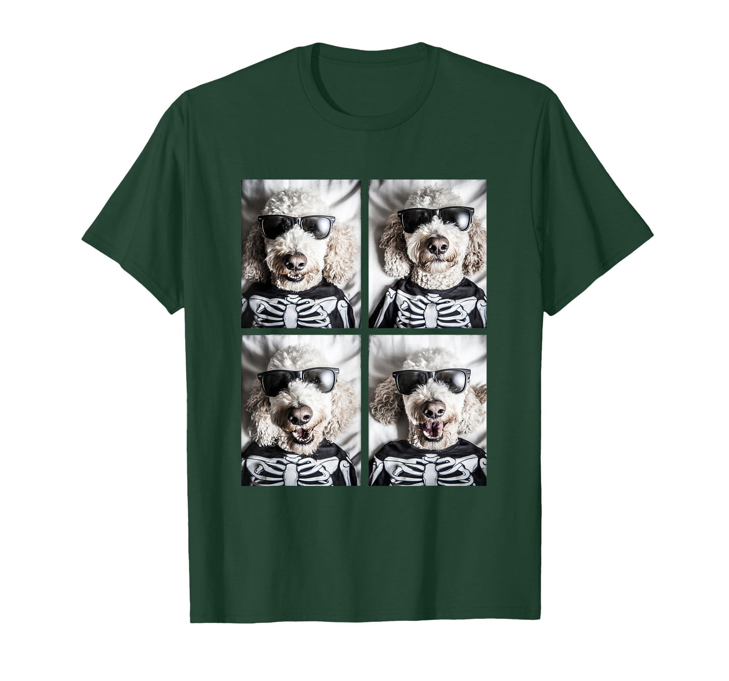 Goldendoodle with Sunglasses Skeleton Costume Halloween Dogs T-Shirt