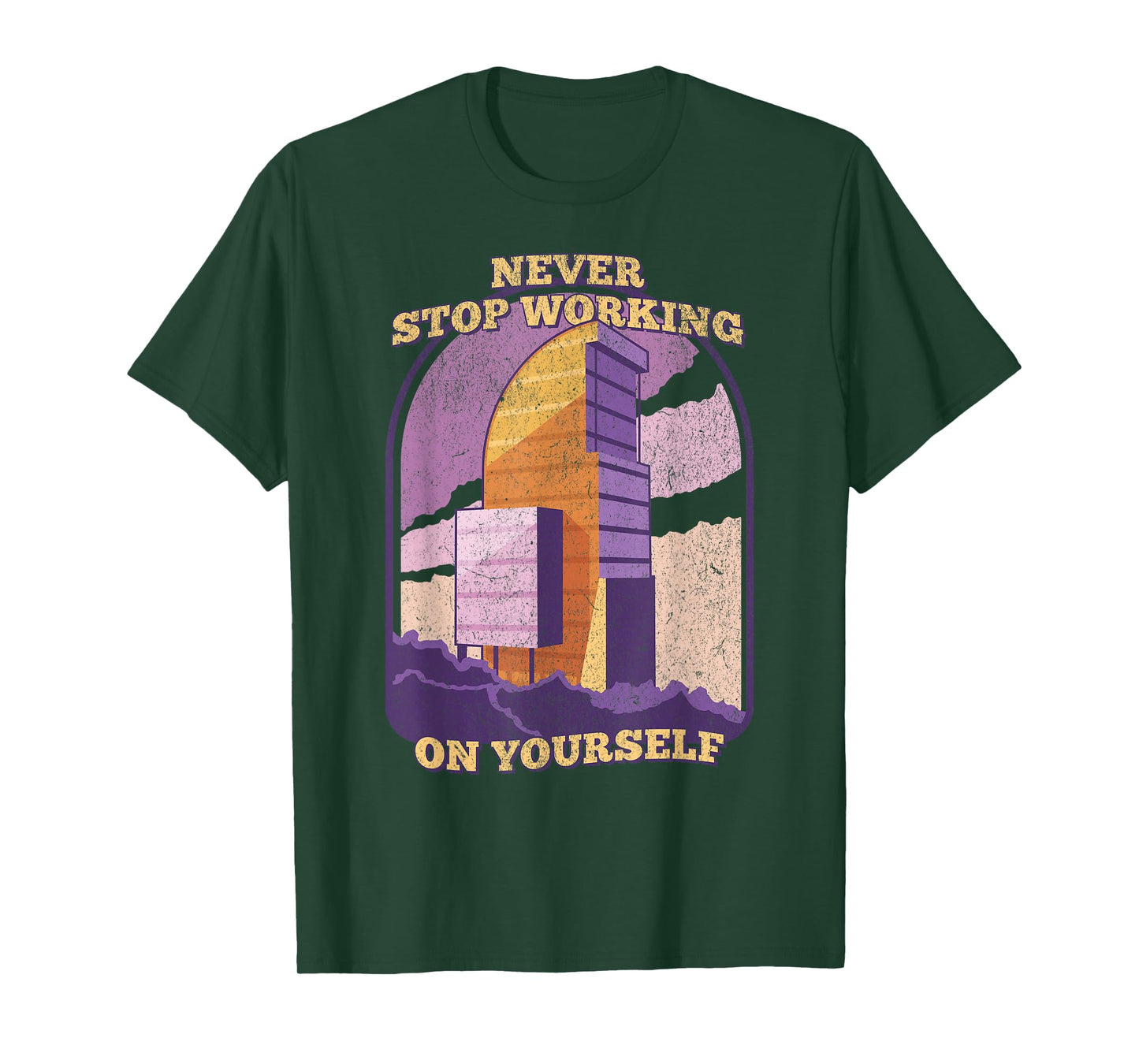 Never Stop Working On Yourself Motivation Positive Cute T-Shirt