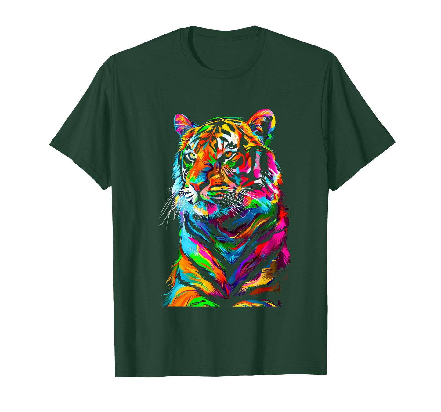 Colorful Tiger, Spirit Animal, Graphic Design, Rainbow Tiger T-Shirt