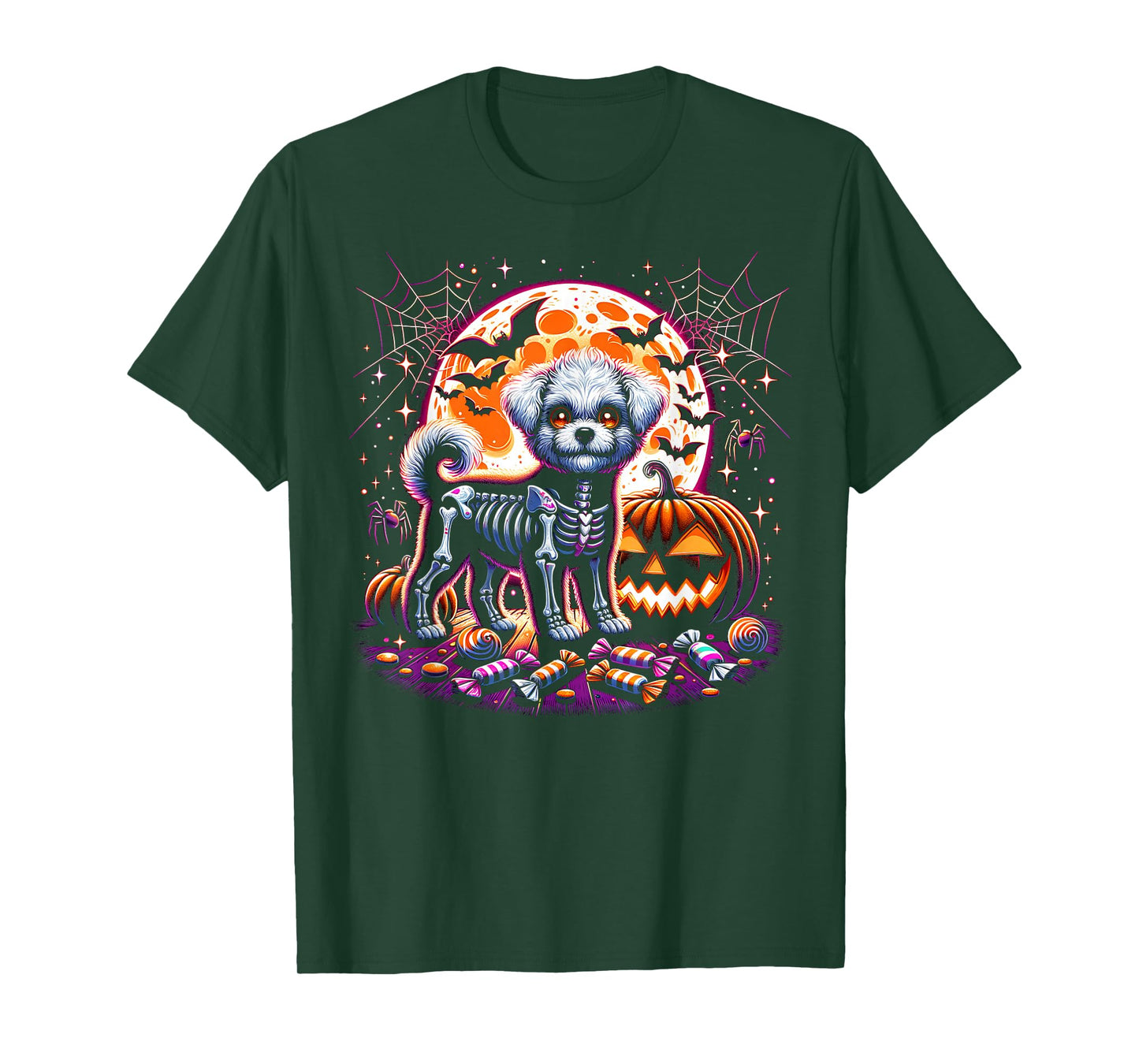 Halloween Dog Skeleton Lazy Costume T-Shirt