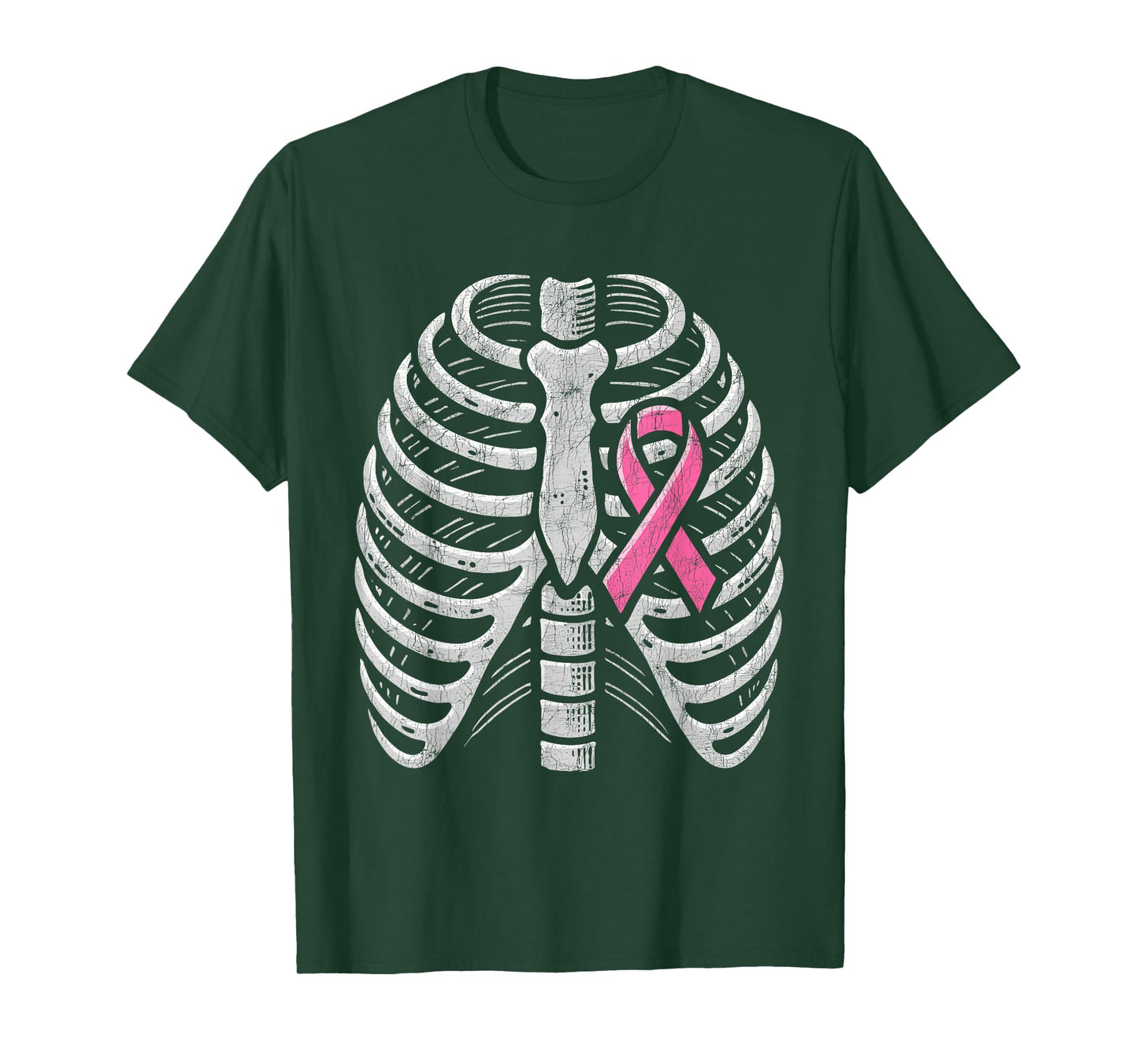 Breast Cancer Awareness Halloween Costume, Pink Ribcage T-Shirt